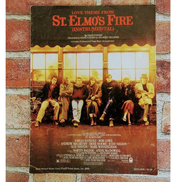 St. Elmo's Fire - Love Theme Sheet Music Piano Solo Emilio Estevez Rob Lowe 1985 - Picture 1 of 5